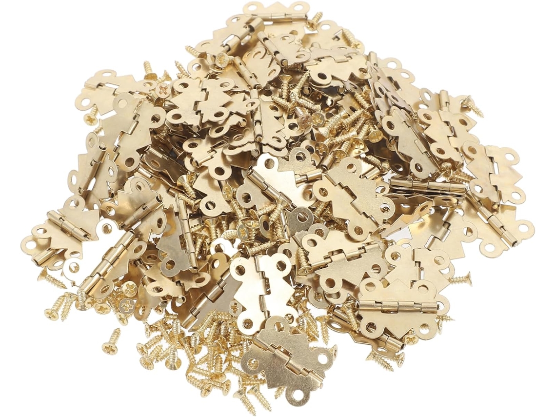 Luxshiny 100 Peças Vintage Para Caixa De Joias Com Mini 90° Armários