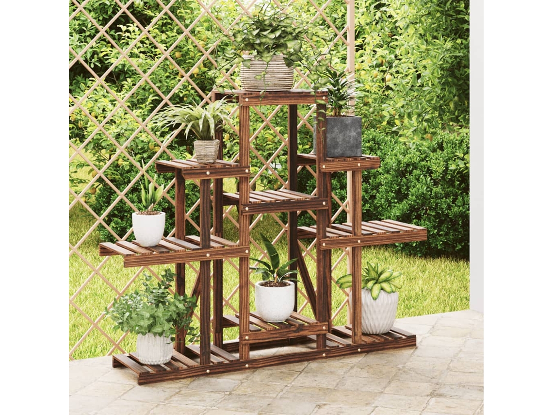 Vidaxl Suporte De Plantas 110x25x96 Cm Madeira De Abeto Maciça