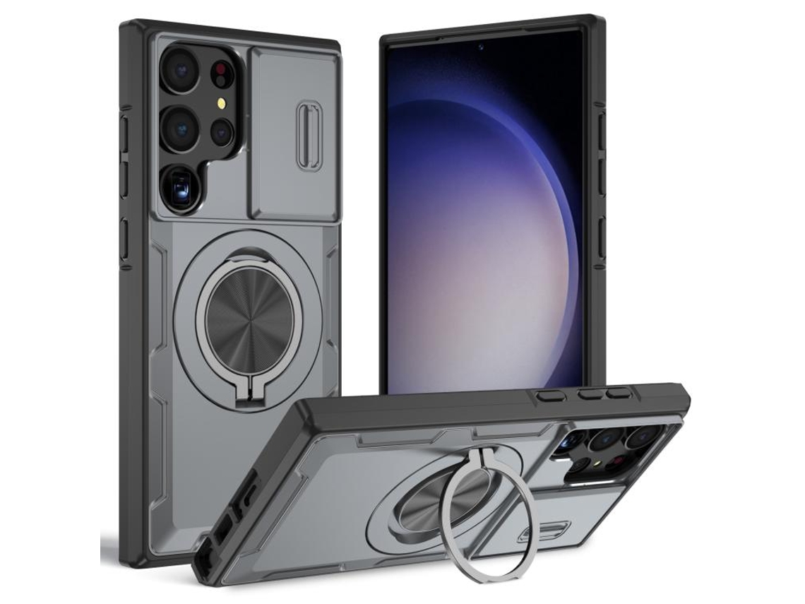 Capa Zruxe Compativel Com Samsung Galaxy S23 Ultra 5g (magsafe - Suporte Giratorio - Cinzento)