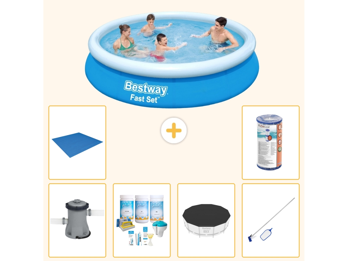 Bestway Piscina Bestway Fast Set Redonda - 366x76 Cm - 7-peças S21431