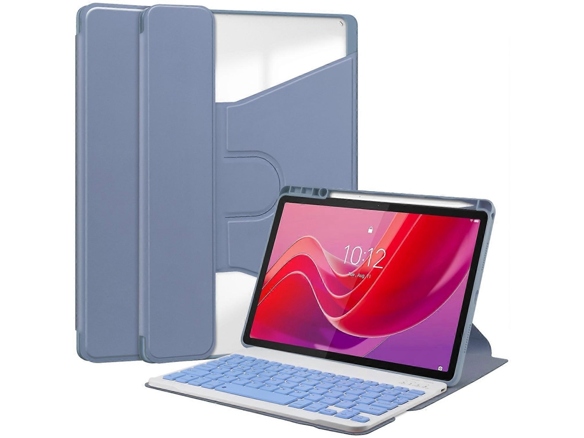 Capa Com Teclado Bluetooth Em Pu Compatível Com Tablet Lenovo Tab M11/xiaoxin Pad 11 2024 Em + Acrílico, Suporte Integrado