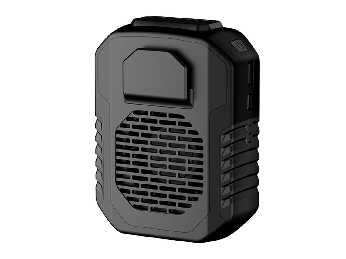 Ventilador Portátil 3 Velocidades Usb Recarregável Preto
