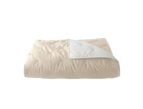 Colcha de Cama Reversível em Veludo e Microfibra Marfim 150X200 Cm TOISON D'OR