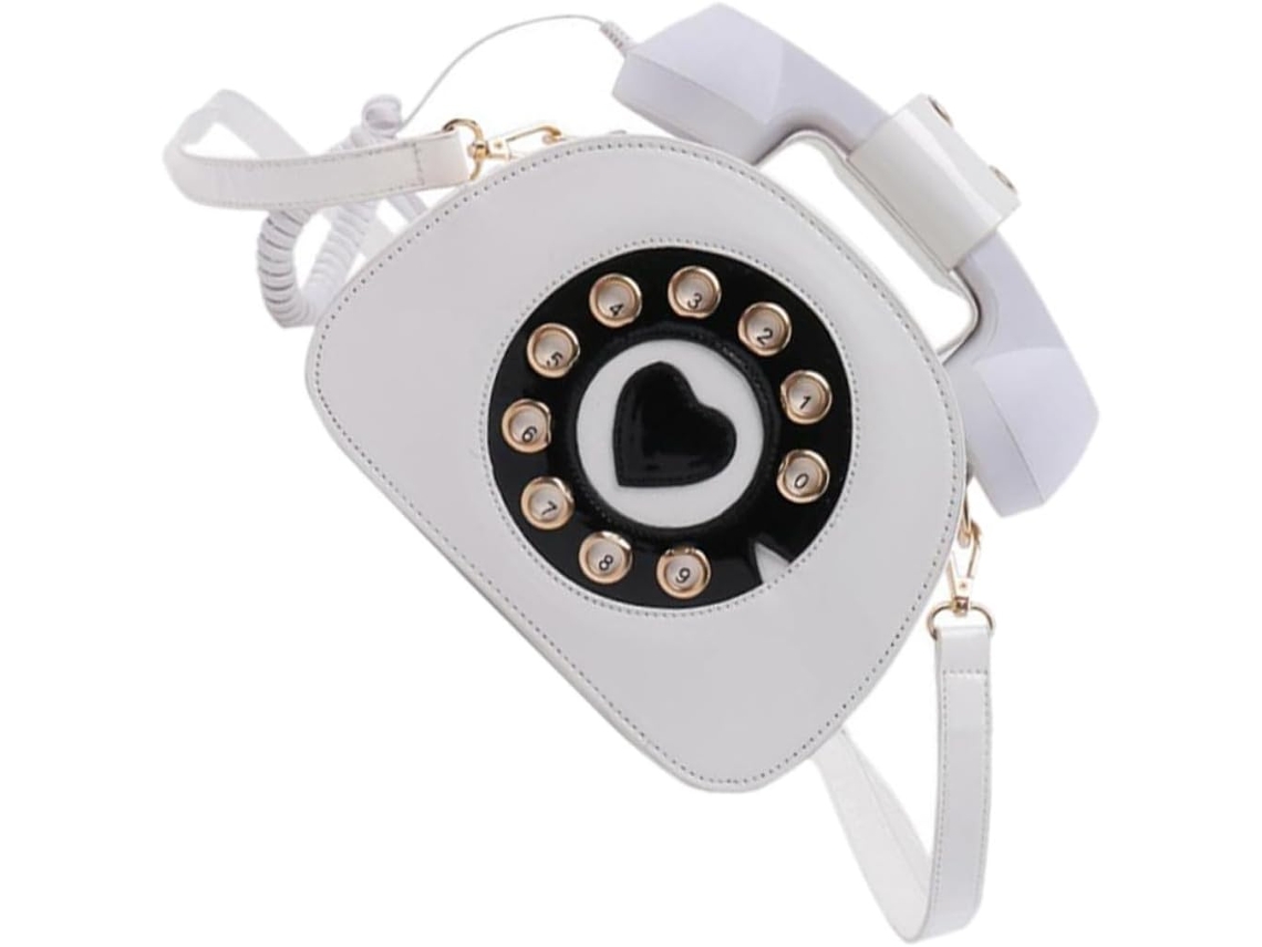 Bolsa De Ombro Em Couro Pu Branco Com Design Para Celular, Alça Tipo Bolsa Criativa E Confortável.