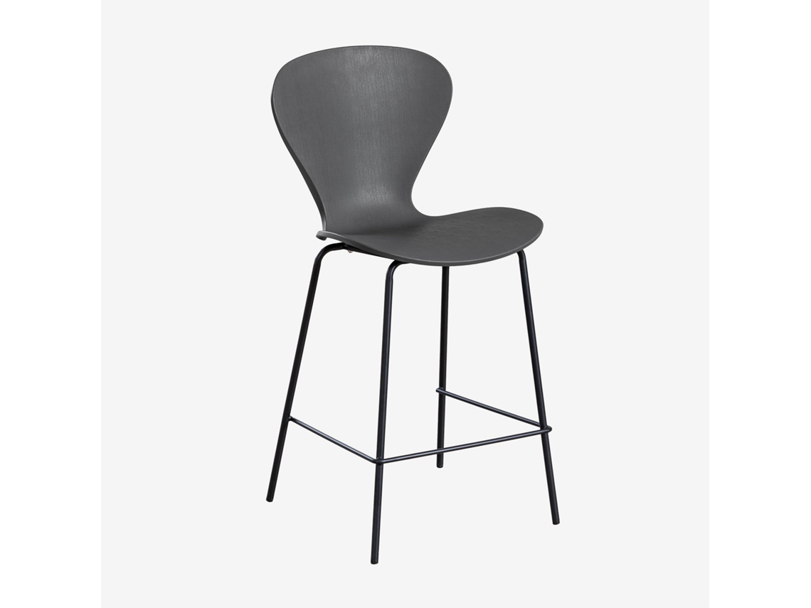 Sklum Pack De 2 Bancos Altos Uit Poliéster    Negro      ↑65 Cm             Polipropileno Cinzento Escuro                               Polipropileno