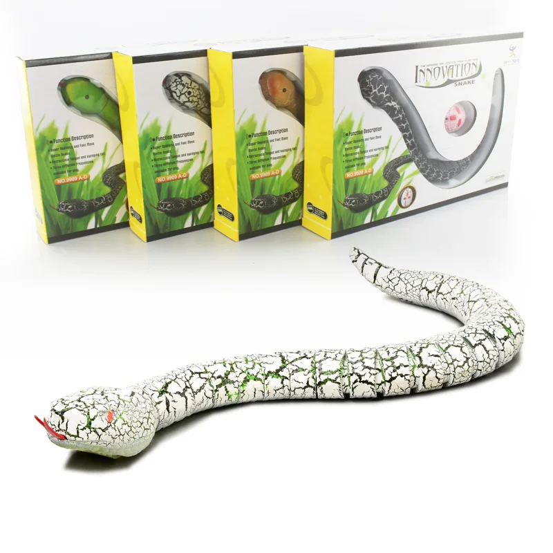 (branco) Brinquedo De Terror Realista Em Forma De Cobra Com Controle Remoto, Simula Uma Cobra Venenosa.
