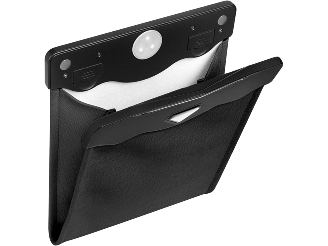 Saco De Lixo Para Carro Com Luz Led, Resistente À Água, Dobrável, Em Couro Pu Com Luz Led Inteligent Gokoco