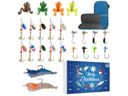 Laxiscreed Set De Pesca De Natal Com Contagem Decrescente De 24 Dias Para Entusiastas