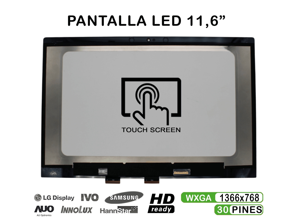 Tela sensível ao toque para laptop Toshiba Radius 11 Series L10w B 11.6 compatível