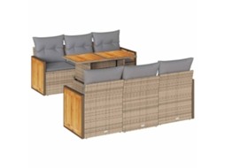 Garden Sofa Set, Garden Sofa Sets Vidaxl Bege Rattan / Vime (n/a)