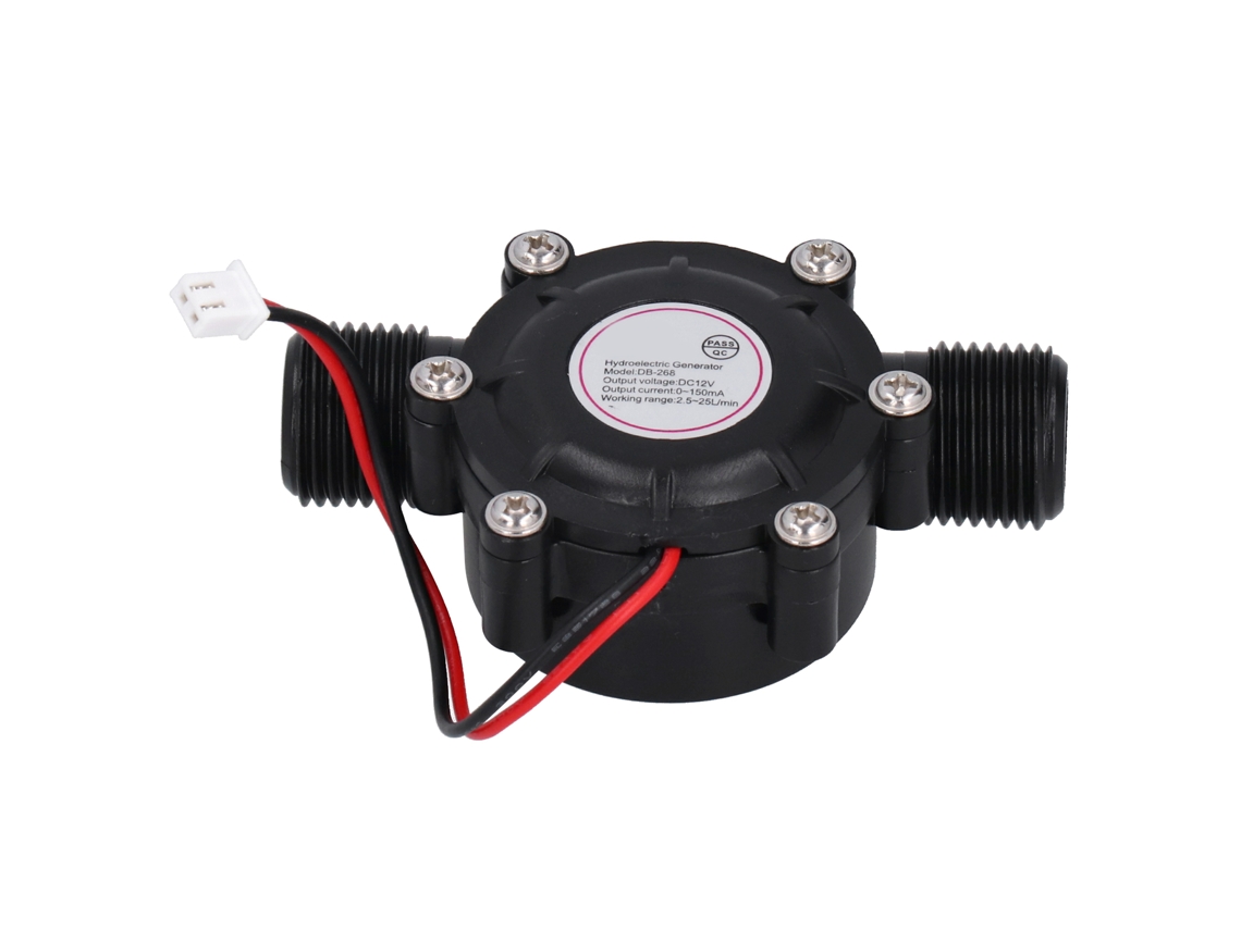 Gerador de microturbina hidrelétrica sem escovas com rosca macho G1/2 e saída de 12 V CC. Marca: S/BRAND