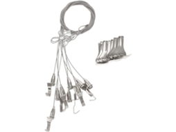 Kit De 10 Peças Com Fio Ajustável Para Pendurar Quadros E Outdoors, Feito De Aço Inoxidável Inclui Ganchos E Fio