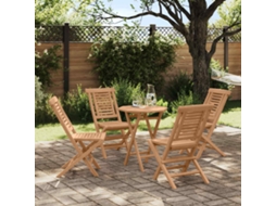 Vidaxl Conjunto De Jardim 3 Unid. Castanho Madeira De Teca Maciça