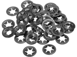 Arruela de segurança M6, 5,5mm ID, 16mm OD, 65Mn, preto, 60 peças | S/MARCA