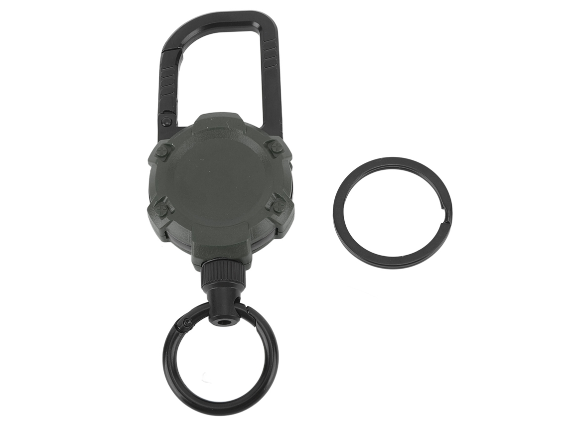 Chaveiro Magnético Retrátil Aço Inox Verde Od