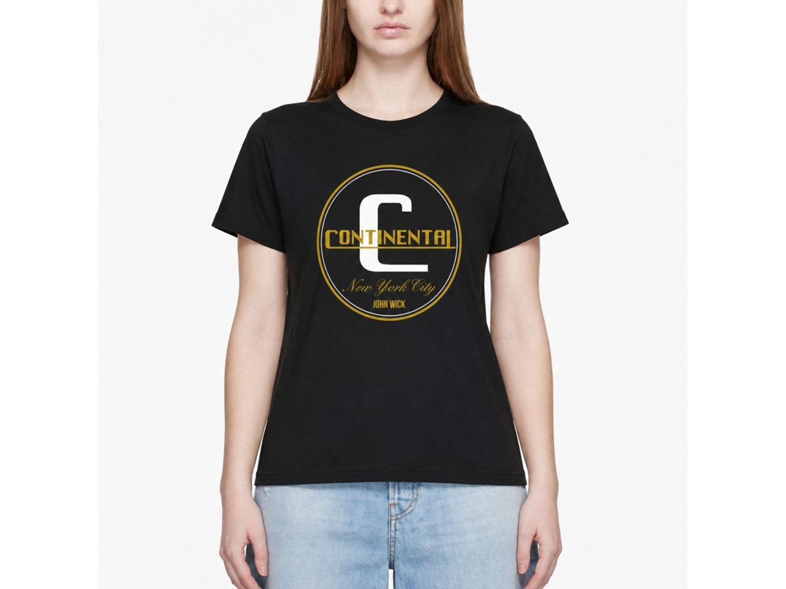 Rockinstone John Wick Continental Duotone Circle Black Adult T-shirt Size:l