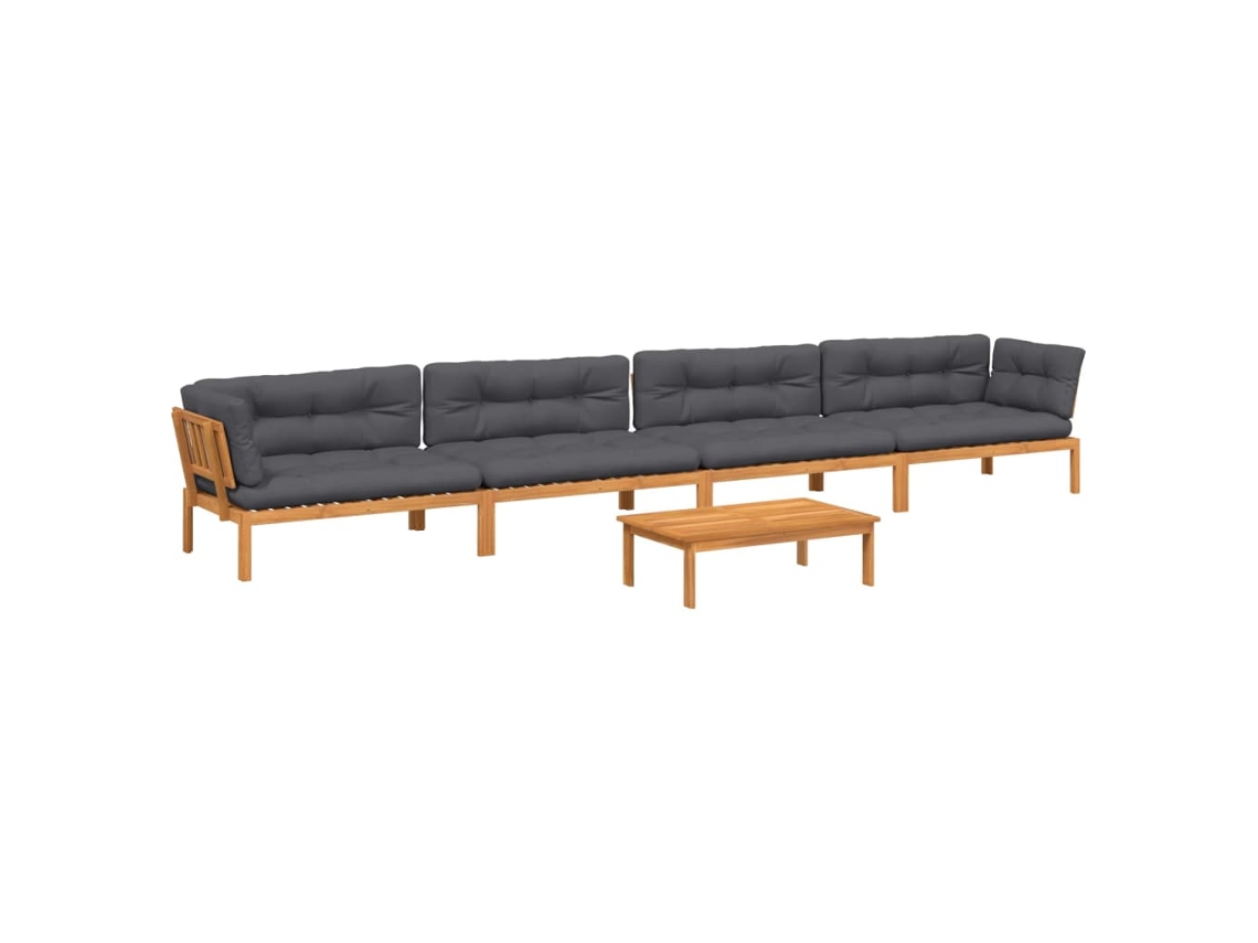 Pallet Sofa Set, Pallet Sofa Sets Vidaxl Marrom Madeira De Acácia (n/a)