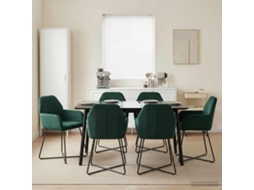 Vidaxl Cadeiras De Jantar 4 Unid. Veludo Verde-escuro 55 X 50 X 84 Cm