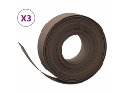 Conjunto 3 Bordas de Jardim VIDAXL Castanho (Polietileno - 3000 x 15 cm)