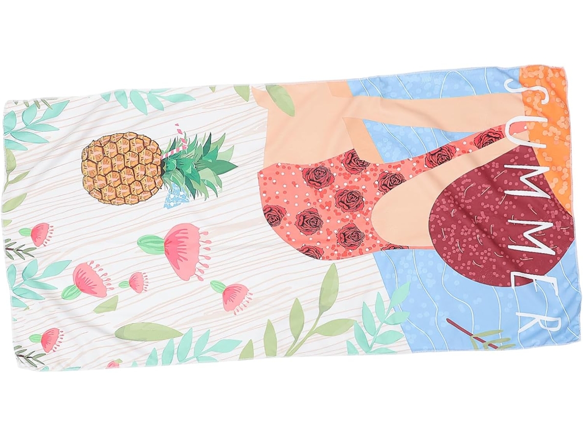 Toalha de Praia Estampada, Toalha de Praia Feminina em Microfibra Leve BRILVIBERA