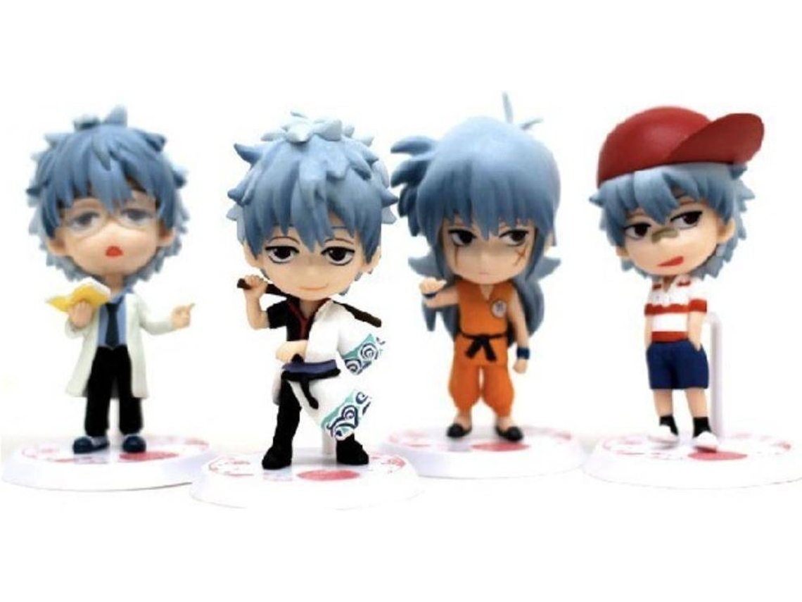 Conjunto de Figuras OEM Gintama (4 unidades - 8 x 3.5 x 3 cm)