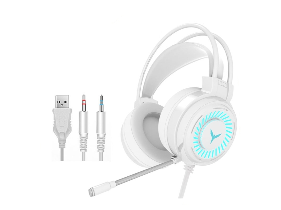 Auscultadores Gaming com Microfone ZRUXE G58, Cabo 2m, 50mm, Som 4D