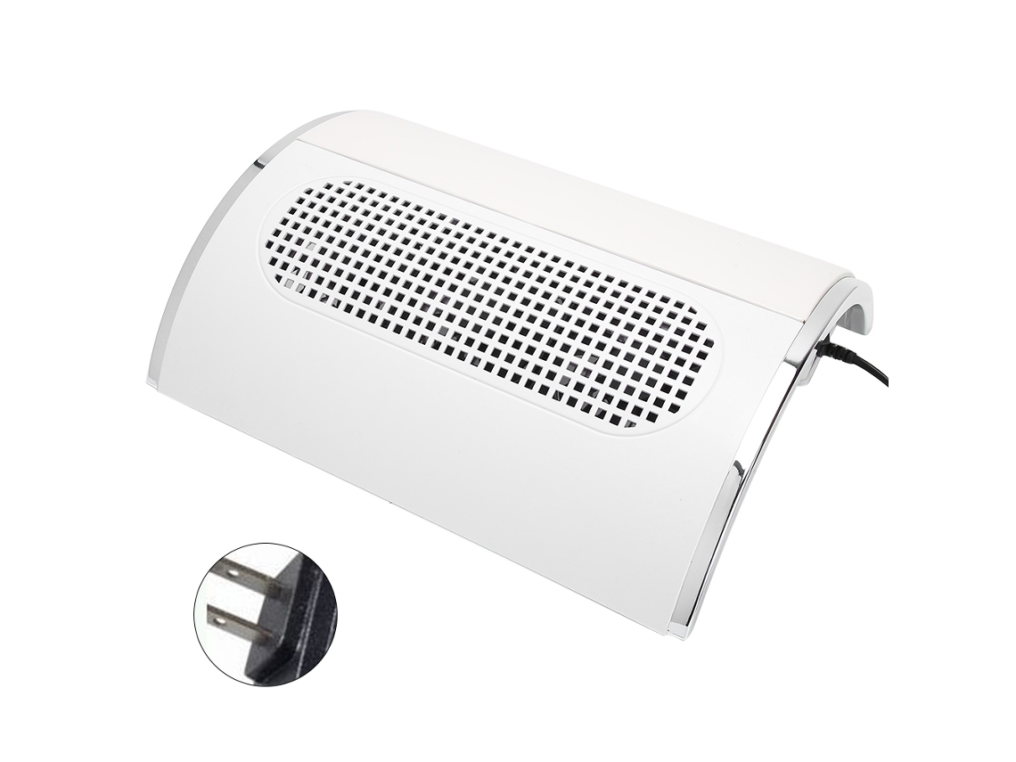 Aspirador de pó para unhas com 3 ventiladores e forte sucção de 40 W, ferramenta para manicure, plugue americano 110-240 V