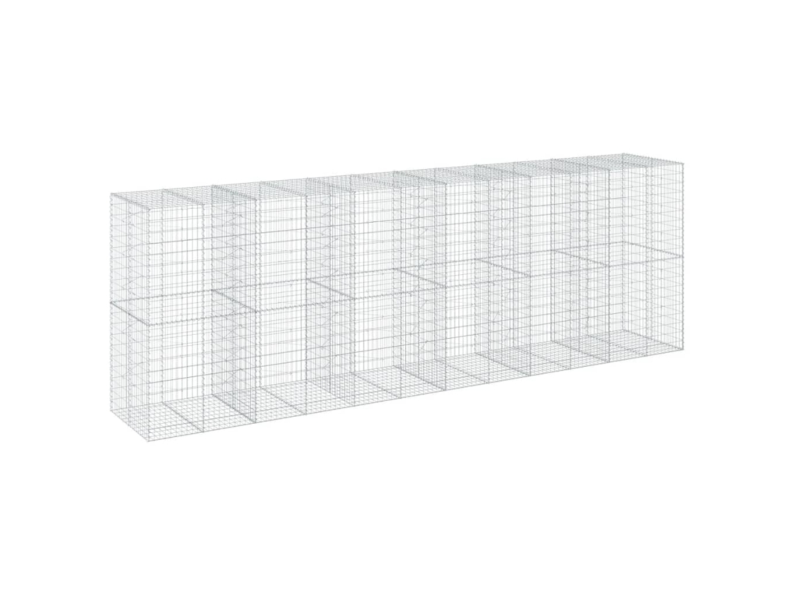 Gabion Basket, Gabion Baskets Vidaxl Prateado Ferro (600 X 100 X 200 Cm)