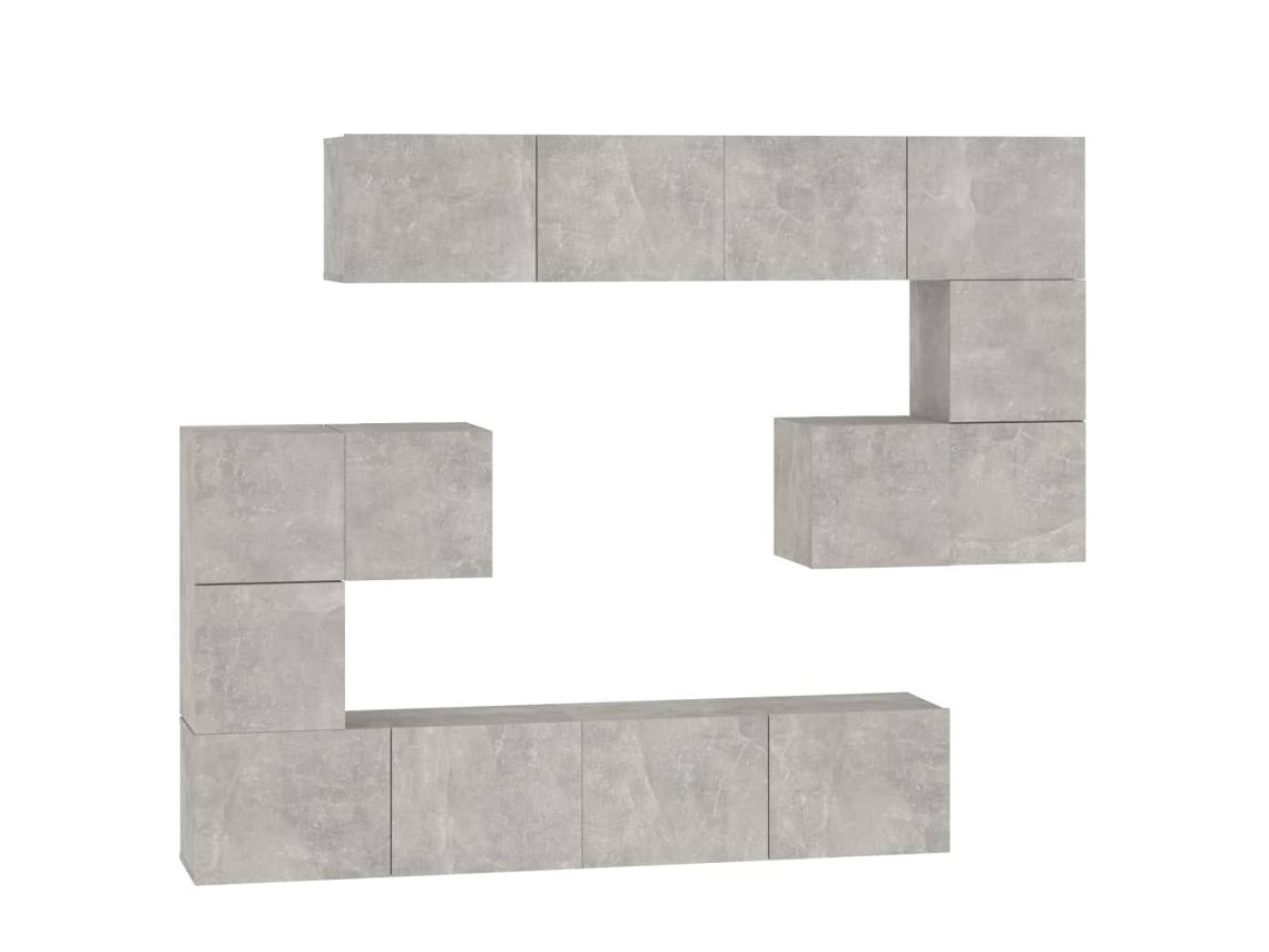 Wall-mounted Tv Cabinet, Wall-mounted Tv Cabinets Vidaxl Cinzeto Madeira Processada (n/a)