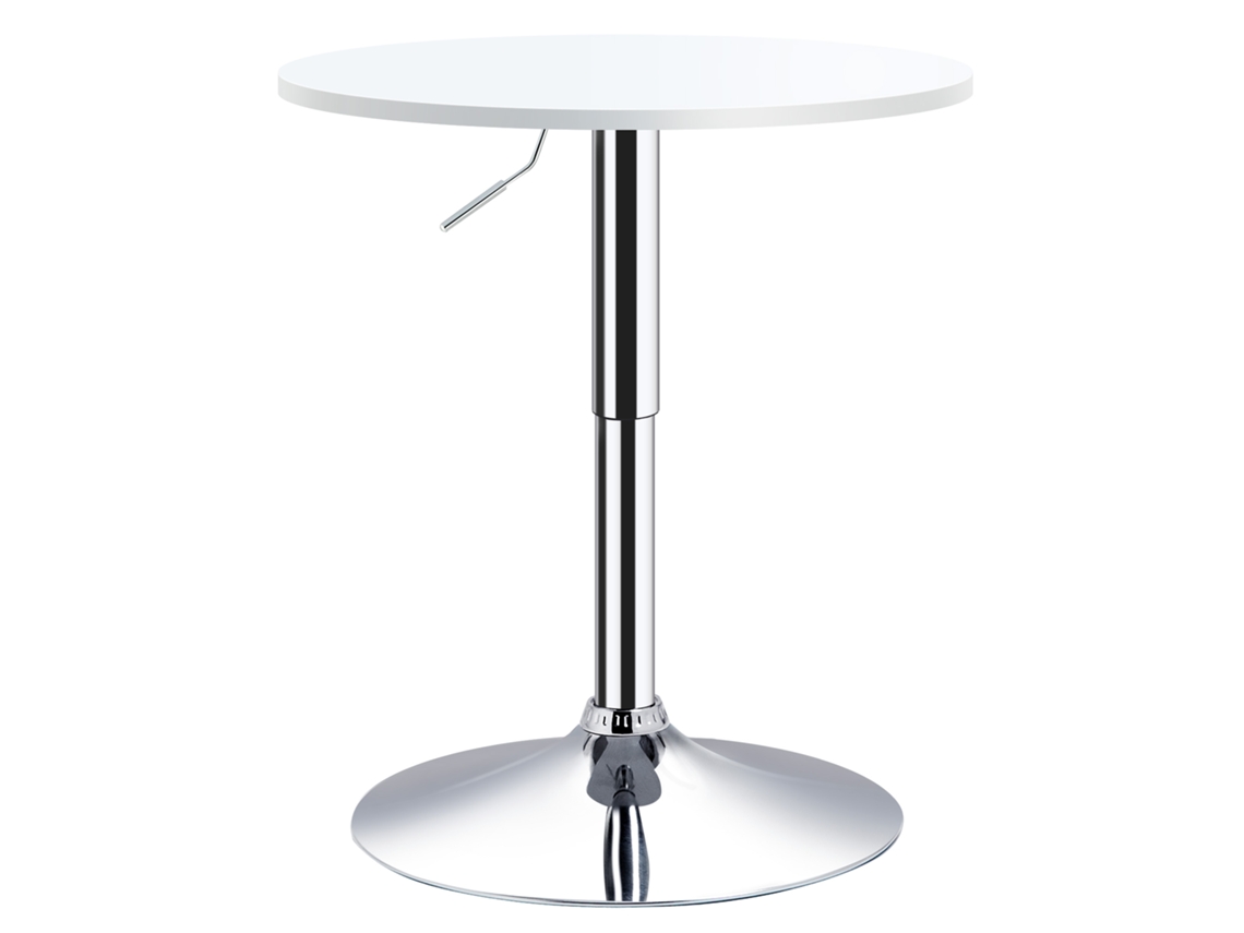 Mesa de Bar Metal, Mdf Cor White Homcom