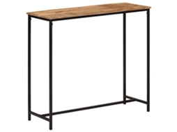 Vidaxl Mesa Consola 80x30x74 Cm Madeira De Mangueira Maciça E Ferro
