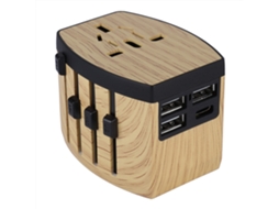 Tomada De Viagem Multifuncional (usada Em Mais De 150 Países, Carregamento 3usb + Type-c)
