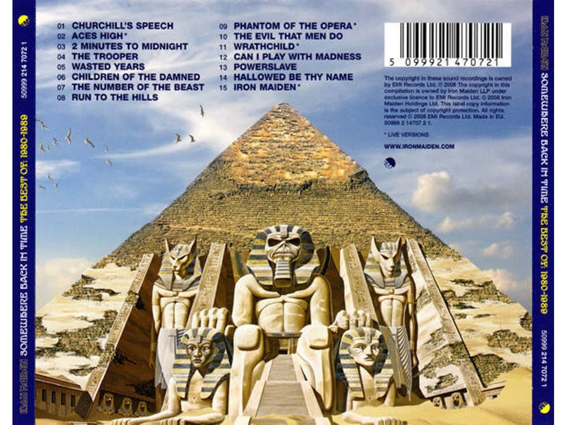 Cd iron maiden somewhere back in time worten pt