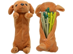 Estojo para Lápis, Macio, Pelúcia, Cachorro, Infantil AQUAFORGE