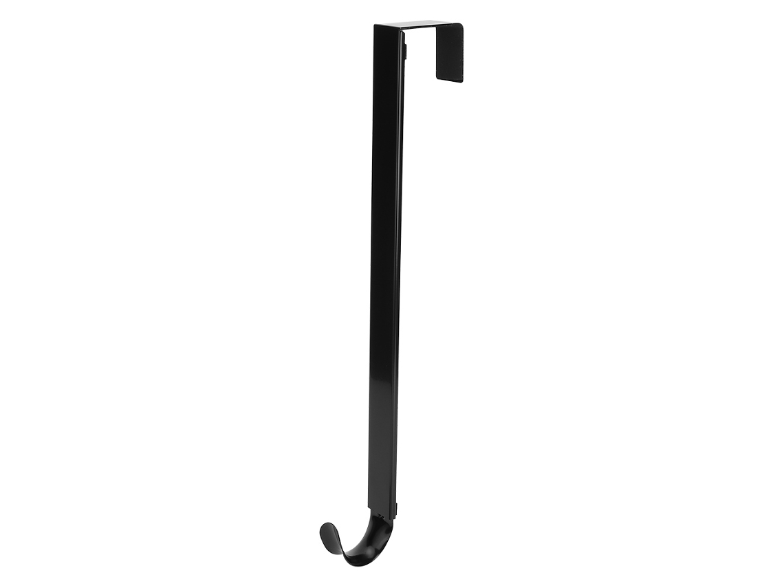 Gancho Retrátil de Ferro Forjado para Guirlanda/coroa de Natal, Preto, Ajustável, Suporta Até 9,1kg
