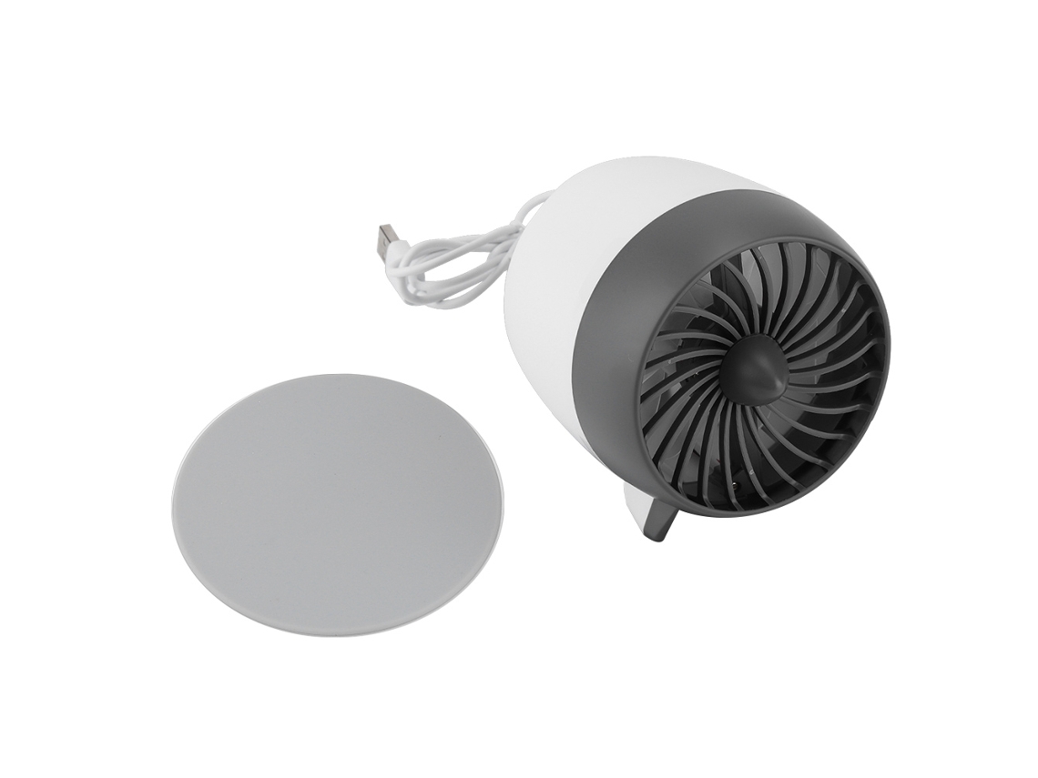 Ventilador Usb Mini Silencioso De Duas Lâminas Turbina De Resfriamento Para Mesa Para Escritório Pc Computador Branco