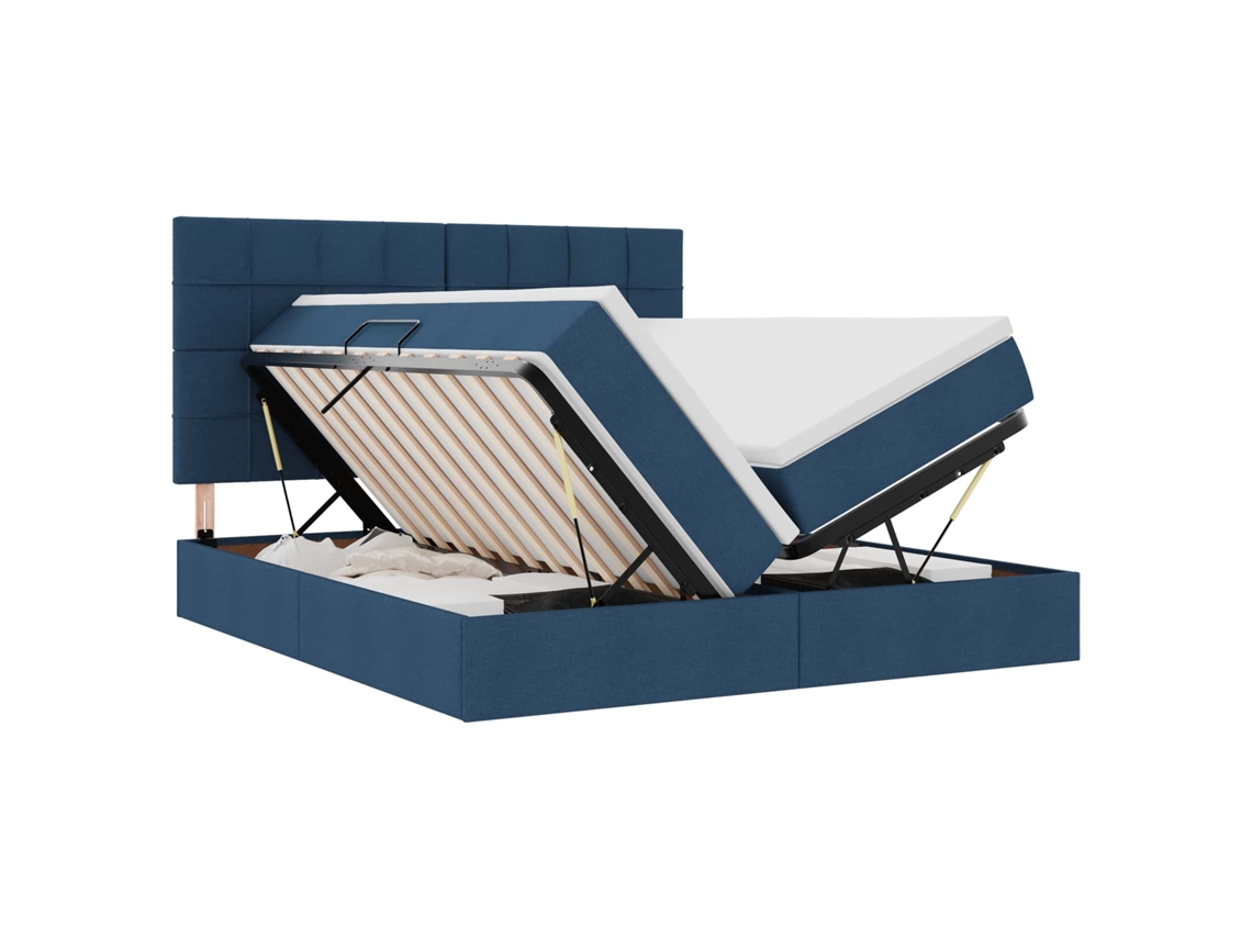 Cama de Armazenamento Led com Colchão Azul MAISON EXCLUSIVE (180x200 cm)