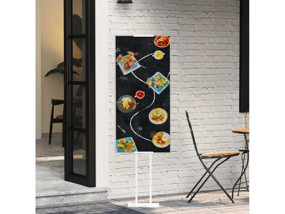 Vidaxl Displays De Feira Branco 30 X 23,5 X 210 Cm Aço