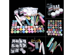 2026altiro-kit De Manicura De Acrílico Com Pó De Acrílico, Glitter, Strass E Ferramentas De Decoração