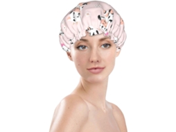 Touca De Banho Feminina, Reutilizável, Impermeável, Dupla Camada, Com Elástico, Ideal Para Cabelos Longos, Estilo Casual