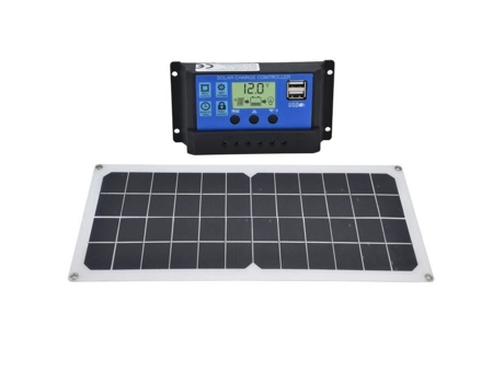 Painel solar Duokon 10W Conjunto de painel solar de 10W com exaustor de controlador 10A para bateria DUOKON