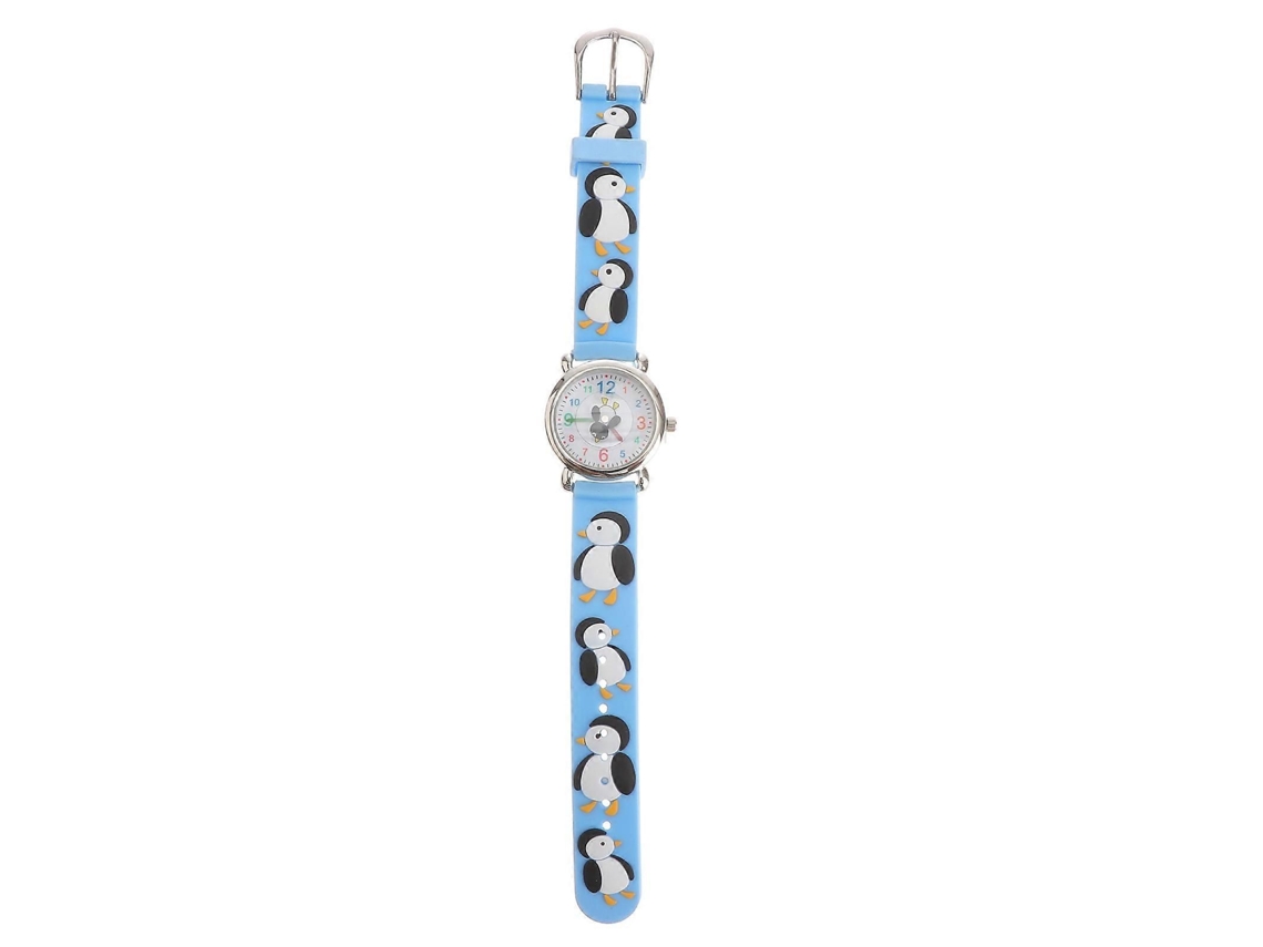 Relógio Infantil Azul de Desenho Animado com Pulso Silicone GOKOCO