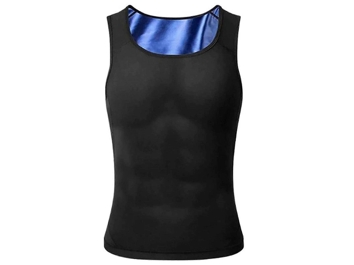 Colete Compressivo Para Homem Com Efeito Slimming Imediato - Molda Torso, Barriga E Peito - Confortável E Durável Preto