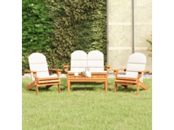 Pcs Conjunto Lounge De Jardim Adirondack Acácia Maciça Dkd Home Decor