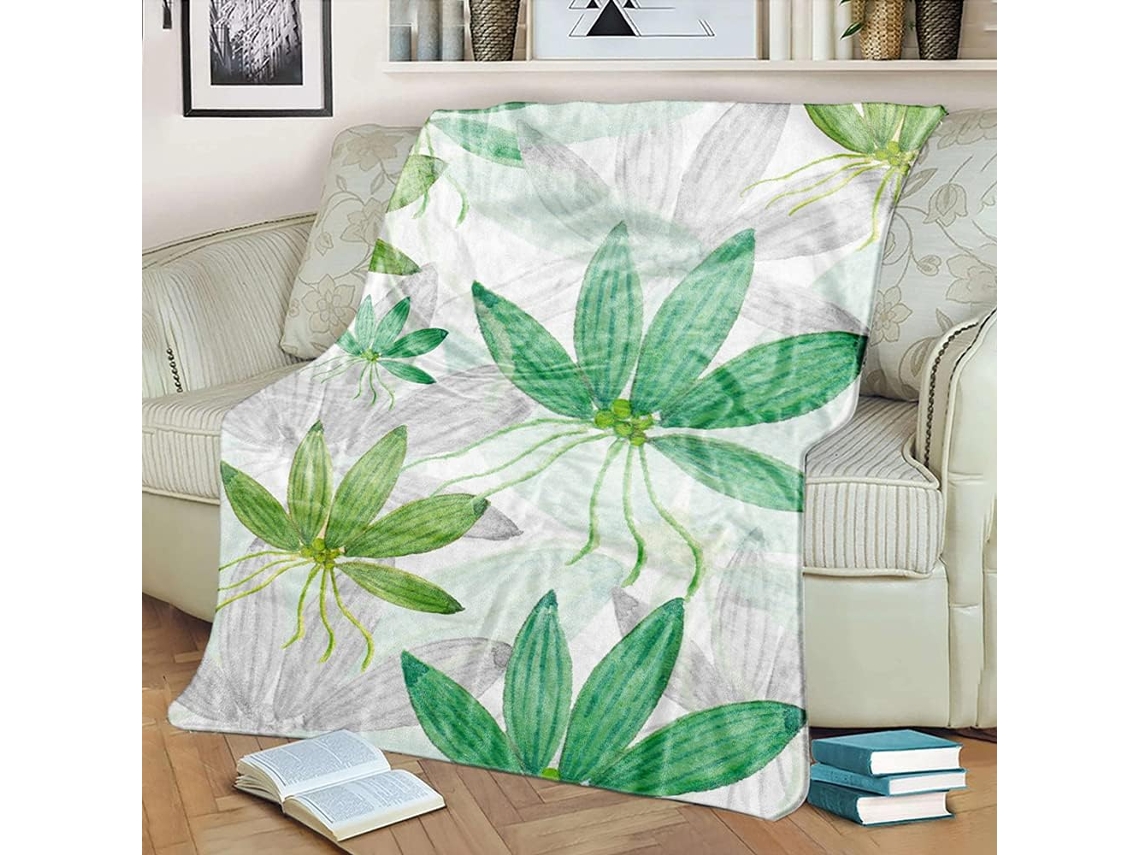 Manta de Verão Macia e Fofa Fansu em Microfibra Lã Flanela com Estampa 3d Ideal para Sofá Cama Manter o Corpo