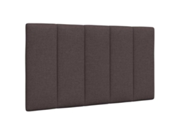 Vidaxl Almofadão De Cabeceira Hanko 90 Cm Tecido Castanho-escuro
