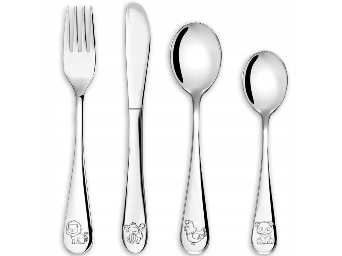 Kit De Cadeira Para Criança Inox 4 Peças
