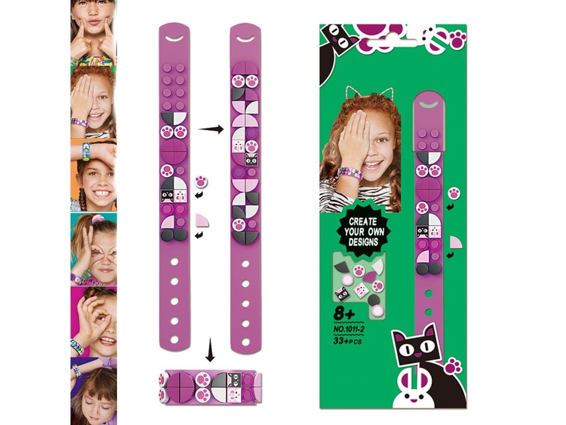 Ats set de Pulseiras Ajustáveis ​​brinquedo de Blocos Educativo Diy para Crianças Pulseira Artes e Manuais