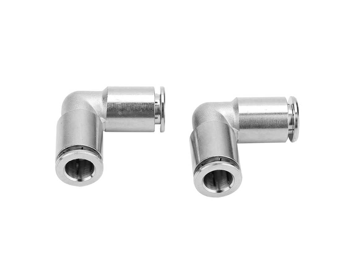 Conectores Pneumáticos Em Aço Niquelado De 90 Graus Laxiscreed, Pack De 2 Para Mangueiras De Ar