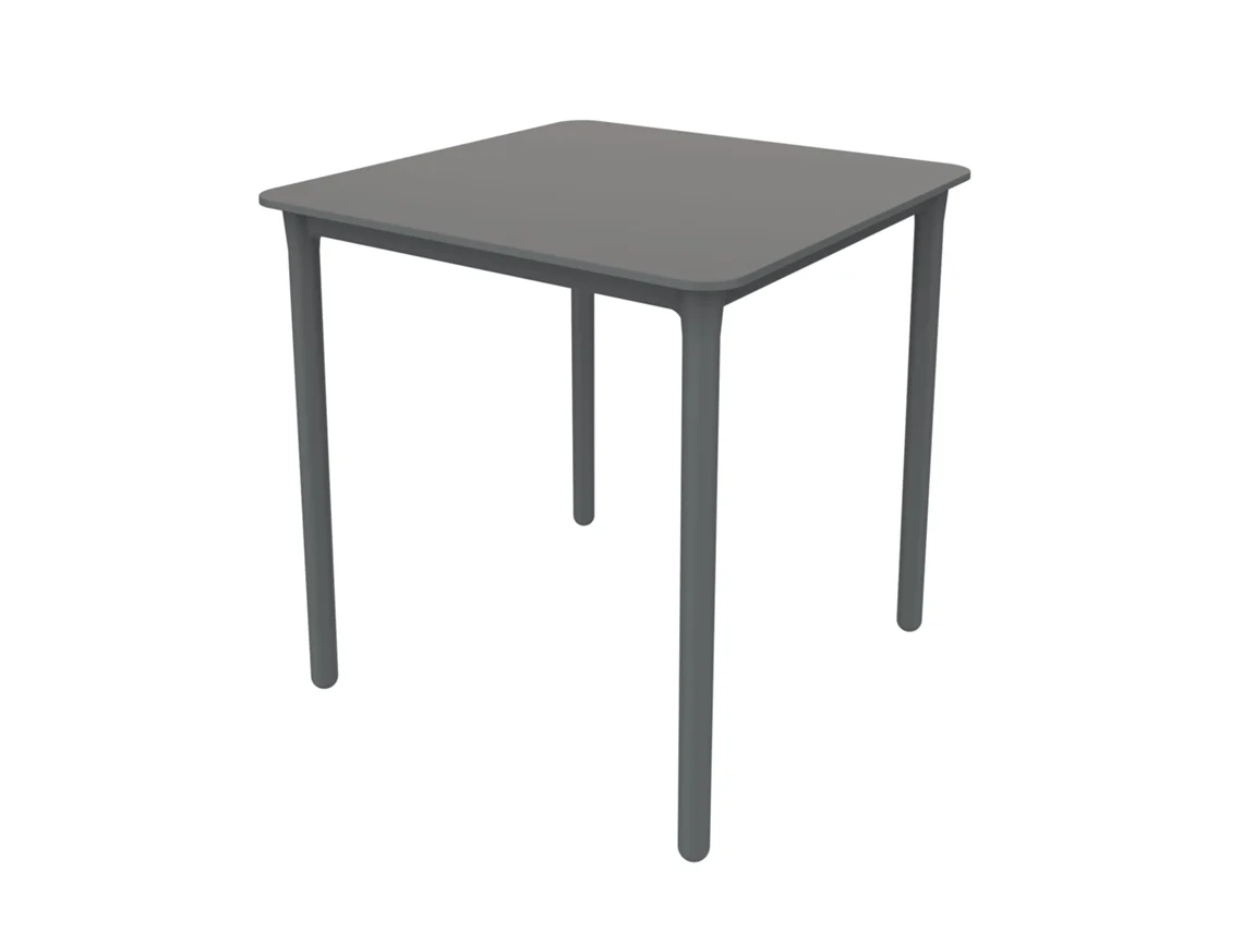 Mesa Quadrada Exterior 70x70 Cinza Escuro Marsella Garbar